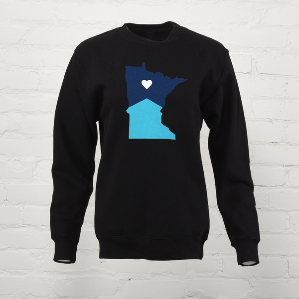 State Flag w/Heart Unisex Crewneck