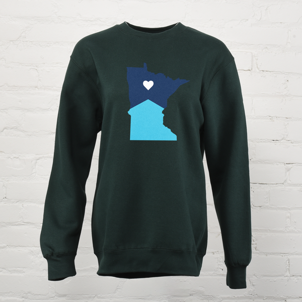 State Flag w/Heart Unisex Crewneck