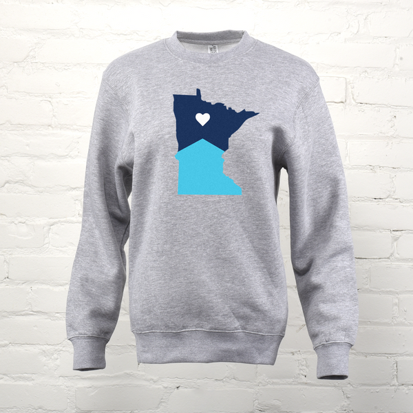 State Flag w/Heart Unisex Crewneck