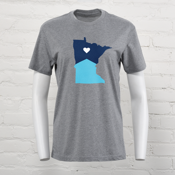State Flag W/Heart Unisex Tee