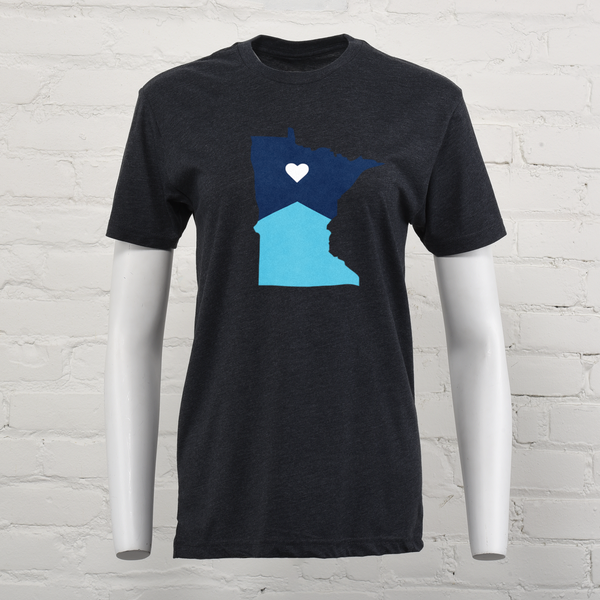 State Flag W/Heart Unisex Tee