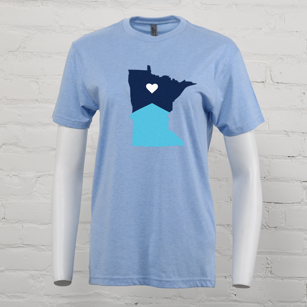State Flag W/Heart Unisex Tee