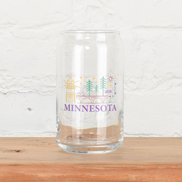 City Scape Beer Can Glass
