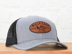 Mille Lacs Leather Patch Snapback