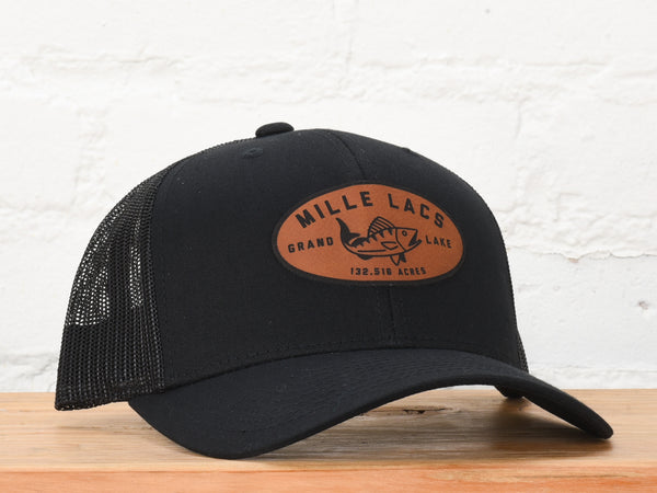 Mille Lacs Leather Patch Snapback