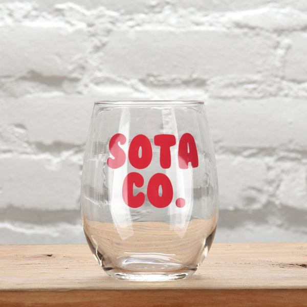 Bubble Letter Wine Glasses