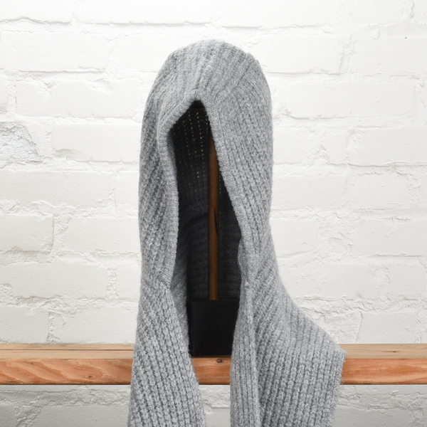 Grey Sky Knit Hood/Scarf