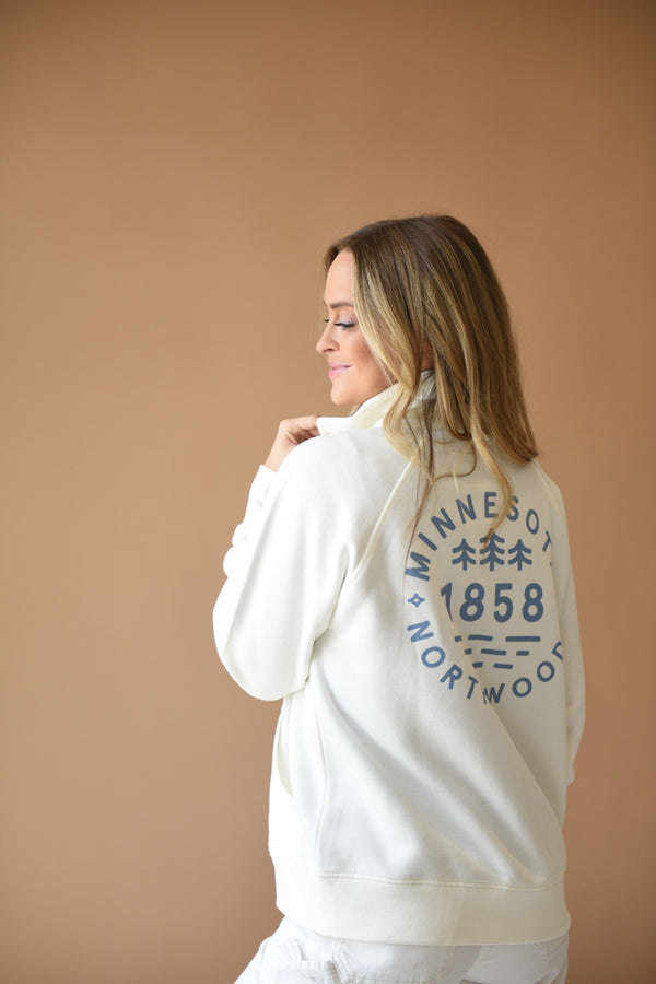 Women's Bubble Letter Boxy Full Zip