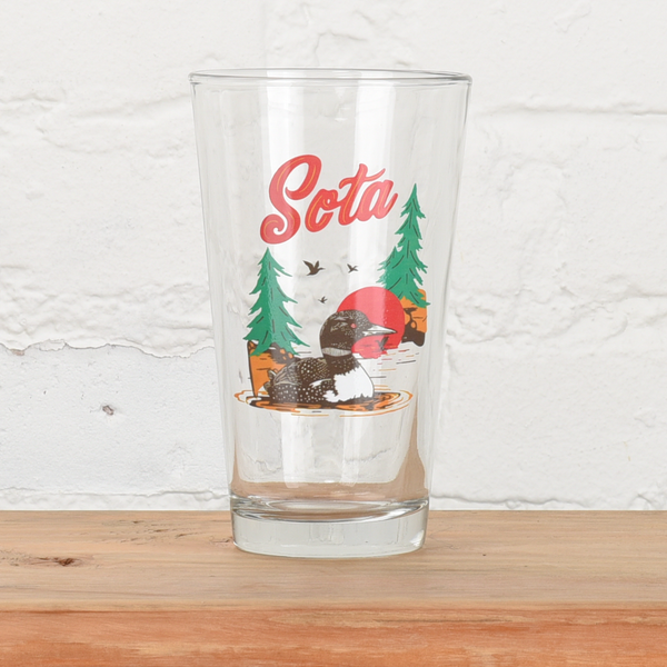 Retro Loon Pint Glass