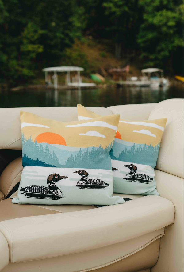 Loon on a Lake Pillow Case - sota clothing