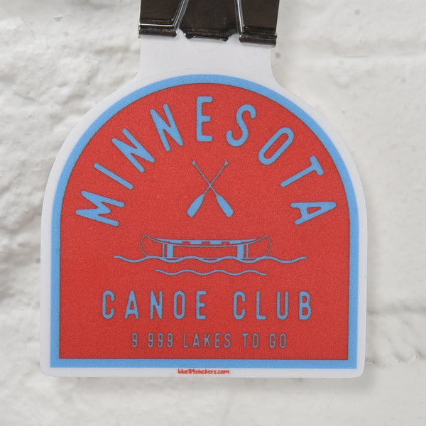 Minnesota Red Canoe Sticker