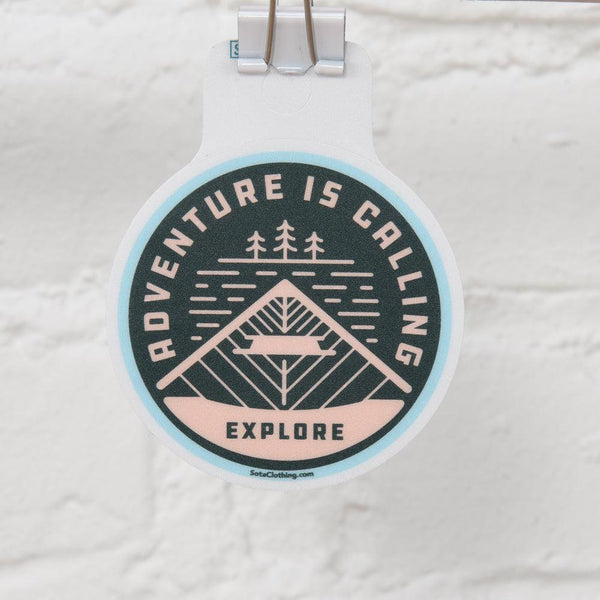 Adventure is Calling Canoe Sticker