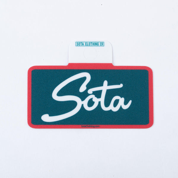 Sota Script Rectangle Sticker