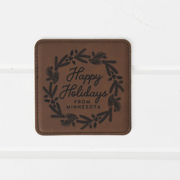 PU Leather Coaster - Holiday Edition